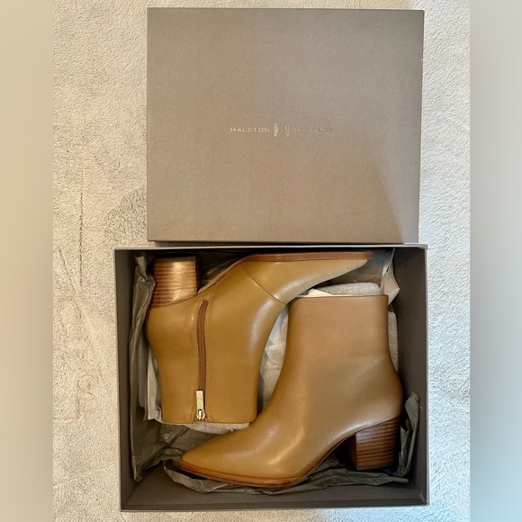 Halston Heritage Neli In Ruiz Tan Leather Ankle Boot - Picture 15 of 15